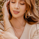 Carina Necklace styled on model for a statement look.