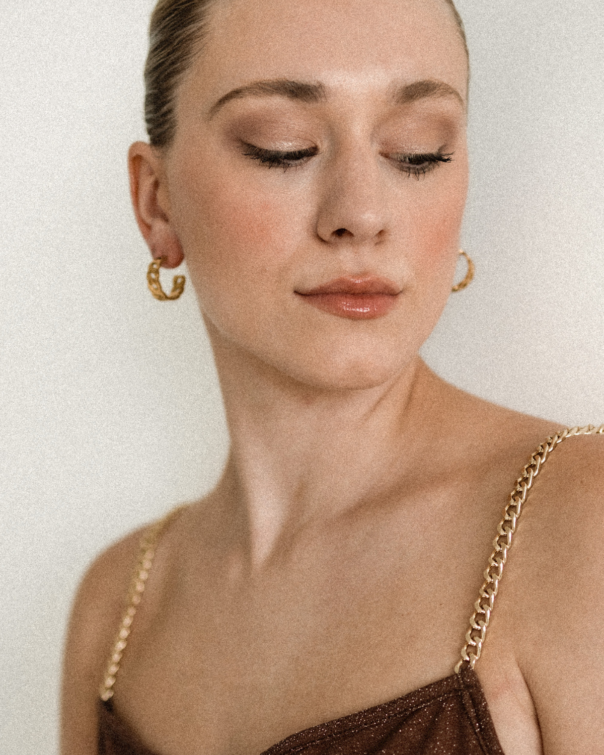 Front view of Kalani Earrings styled for a bold and modern daily look.