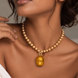 Helena Citrine Pendant Necklace