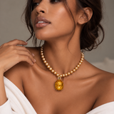Helena Citrine Pendant Necklace