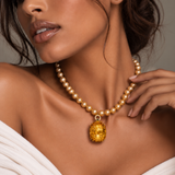 Helena Citrine Pendant Necklace