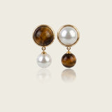 Asa Tiger Pearl Earrings