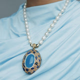 Sybil Turquoise Opal Stone Pendant Necklace
