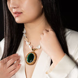 Verde Emerald Catseye Necklace