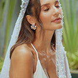 Moonlit Pearl Cascade Earrings