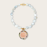 Rose Quartz Orbit Pendant Necklace