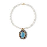 Sybil Turquoise Opal Stone Pendant Necklace
