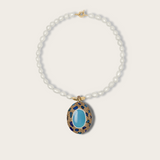 Sybil Turquoise Opal Stone Pendant Necklace