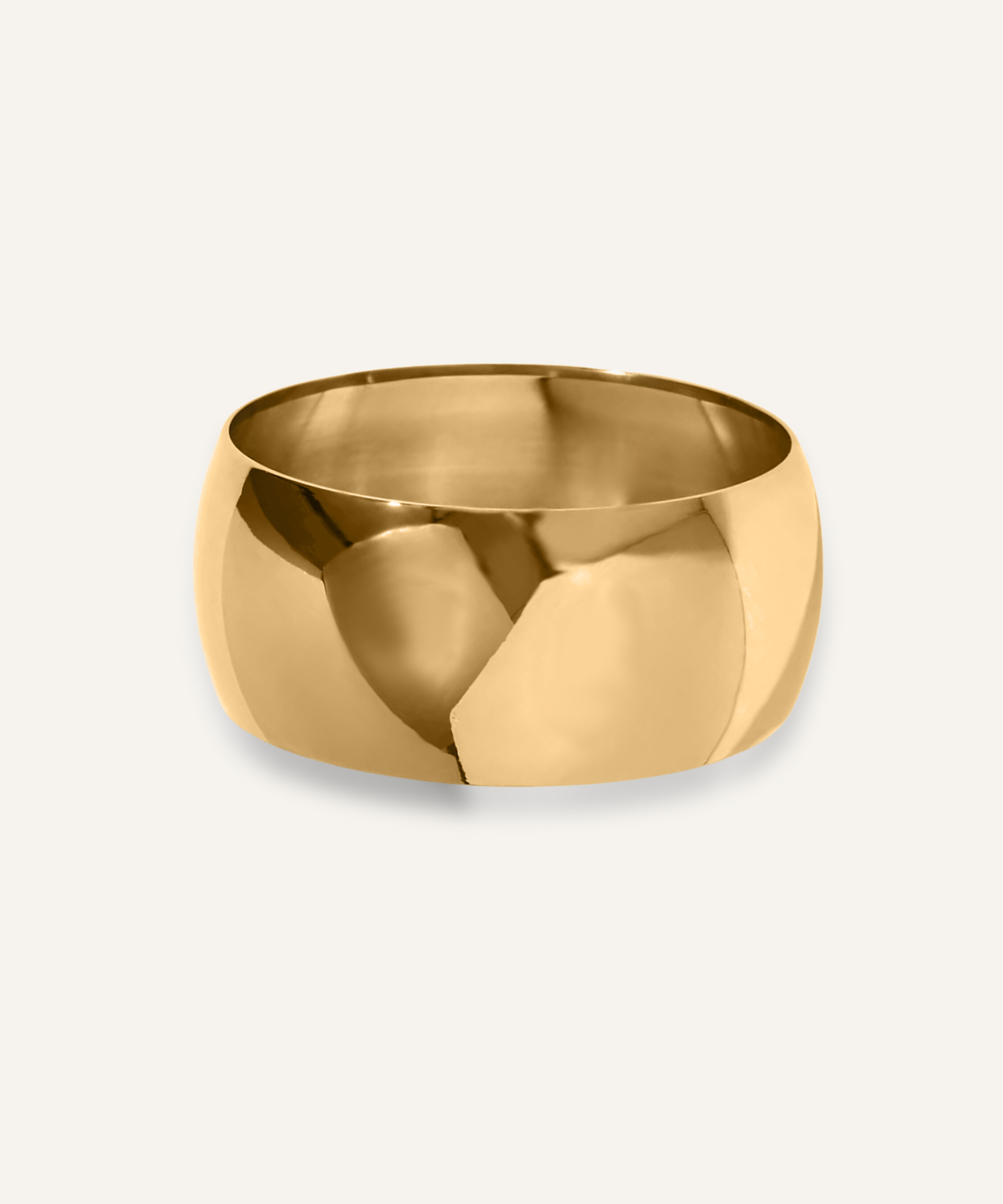 18k gold Dany Cuff bangle displayed flat against a white background.