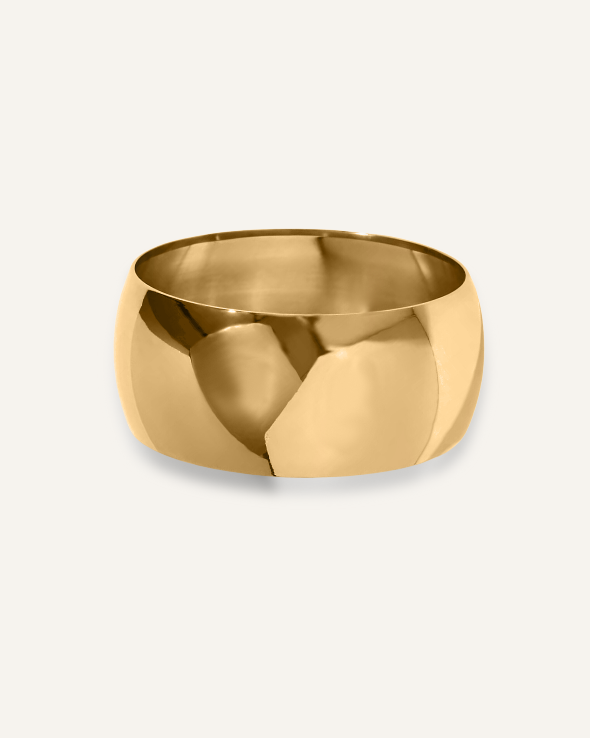 18k gold Dany Cuff bangle displayed flat against a white background.