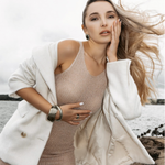 Indie Cuff stacked, highlighting versatile and elegant layering.