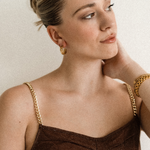 Second front view of Kalani Earrings emphasizing statement hoop design.