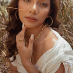 Lana Earrings paired with a minimal outfit for effortless sophistication.