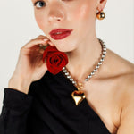 Model wearing Margaux Necklace styled as a bold, eye-catching statement piece.