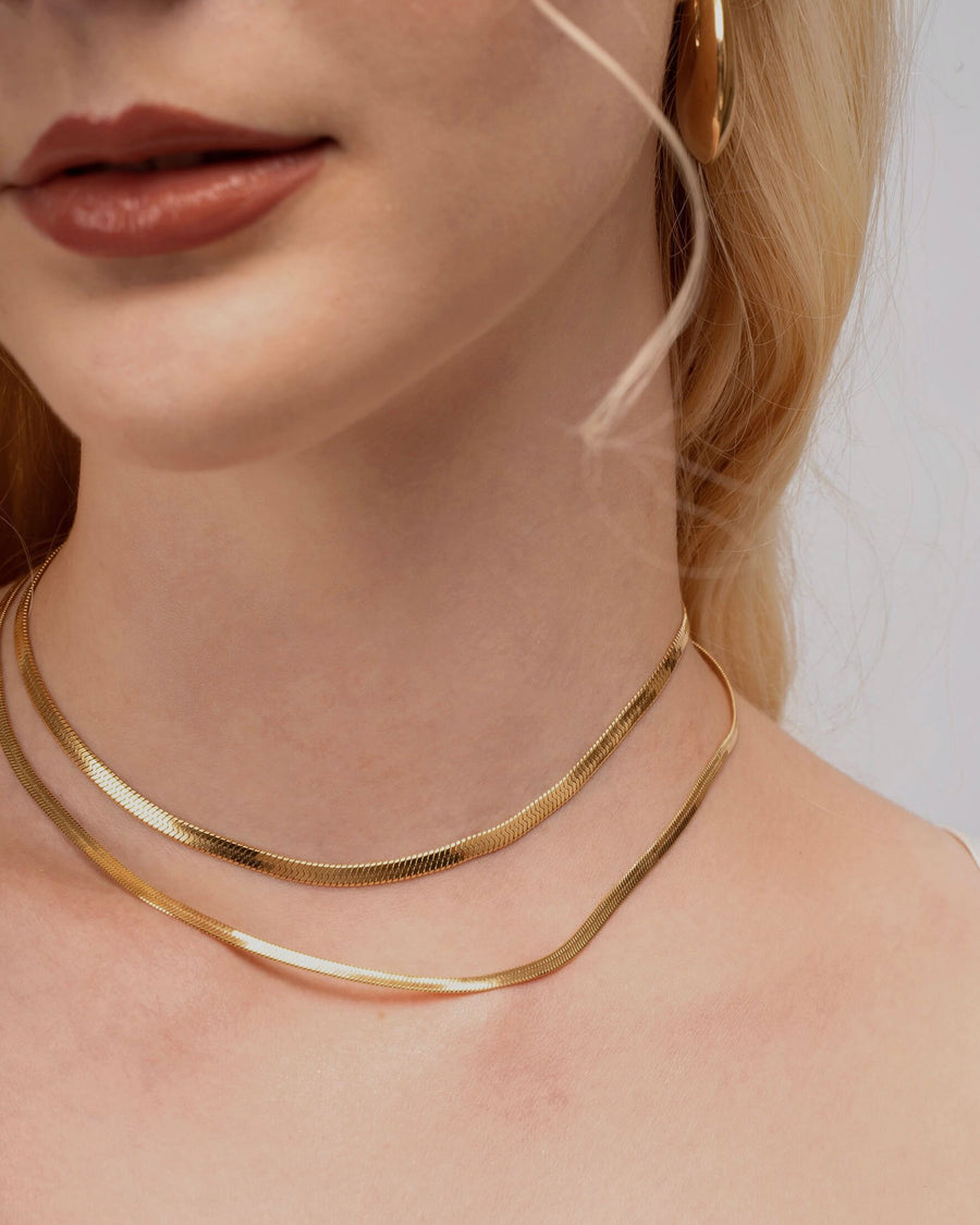 viea jewelry herringbone flat chain necklace ring bracelet anklet ear cuff women fall vogue gem zirconia diamond fashion inspo collection 18k gold plated stainless steel free shipping chic parisian style inspo aesthetic staple classic pandora near me box mejuri adinas kendra scott paparazzi organizer zales septum hypoallergenic non tarnish cleaner pouch macy’s chanel cartier vogue vintage store aesthetic pose gorjana cendre holder travel ana luisa disney dainty etsy fine sophisticated classy