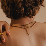 Back view of the Damian Necklace showing lobster clasp and adjustable extender.