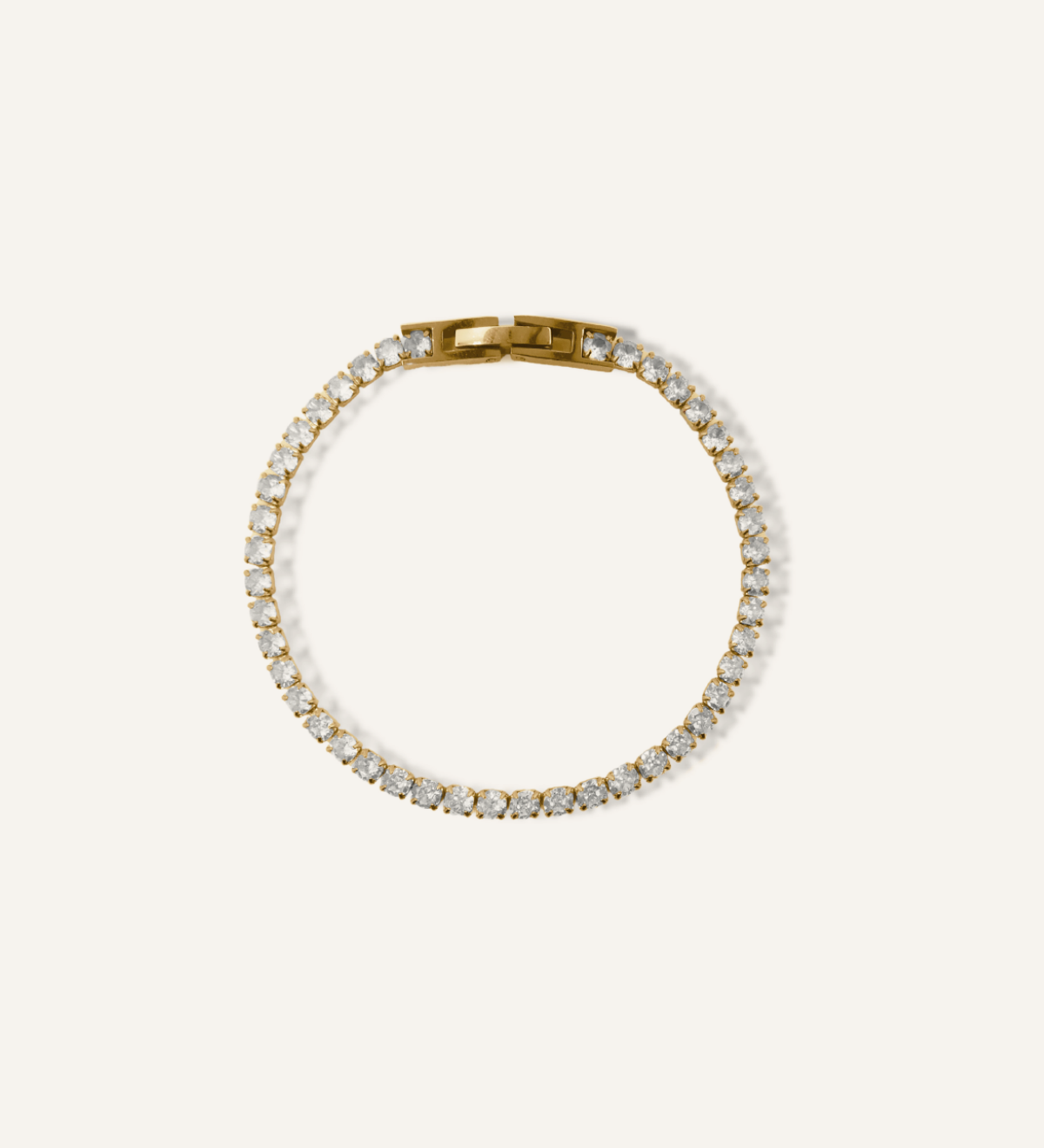 Viea Irene Bracelet with pavé white cubic zirconia on 18k gold.