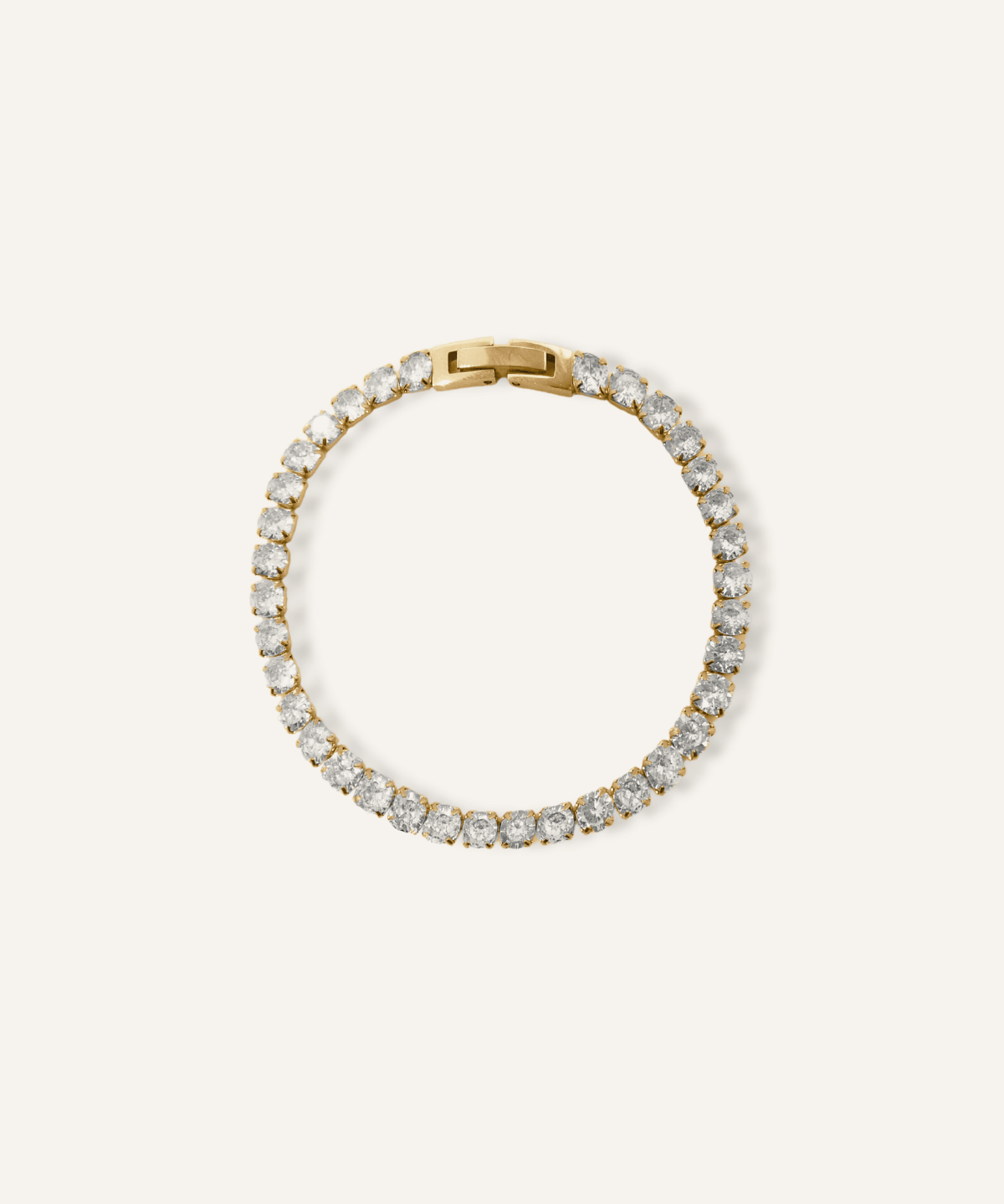 Isabel Bracelet with chunky pavé white zirconia on 18k gold.