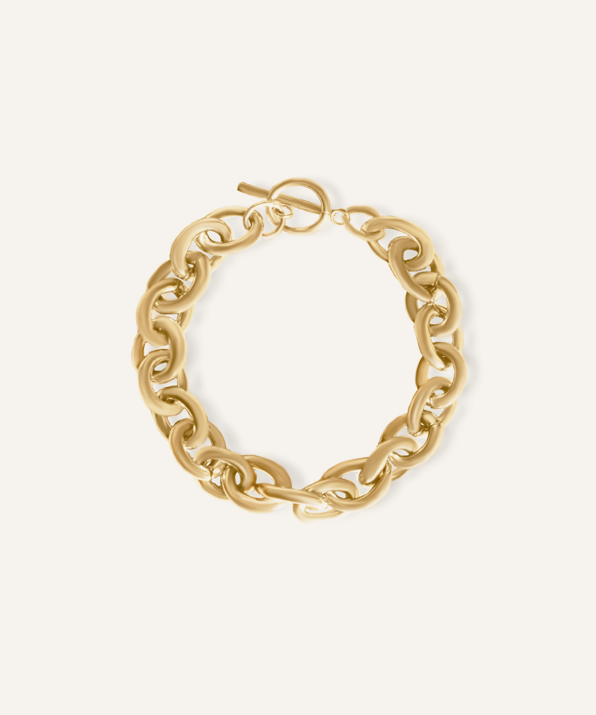 Peyton Bracelet in 18k gold featuring bold oval links in a fashion-forward design.