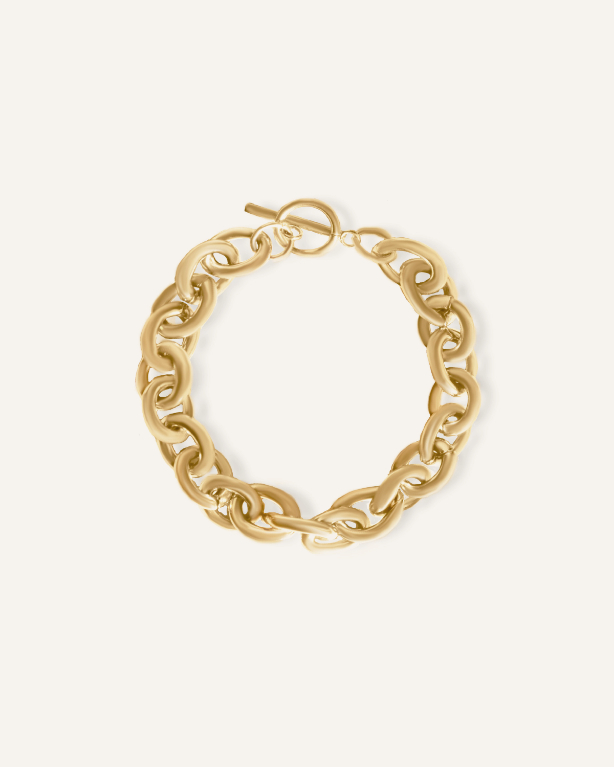 Peyton Bracelet in 18k gold featuring bold oval links in a fashion-forward design.