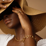 Another angle of the Peyton Bracelet, highlighting its bold, polished finish.